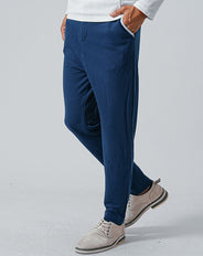 変わり織りラインデザインテーパードロングパンツ