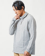 裏起毛タートルネック長袖Tシャツ