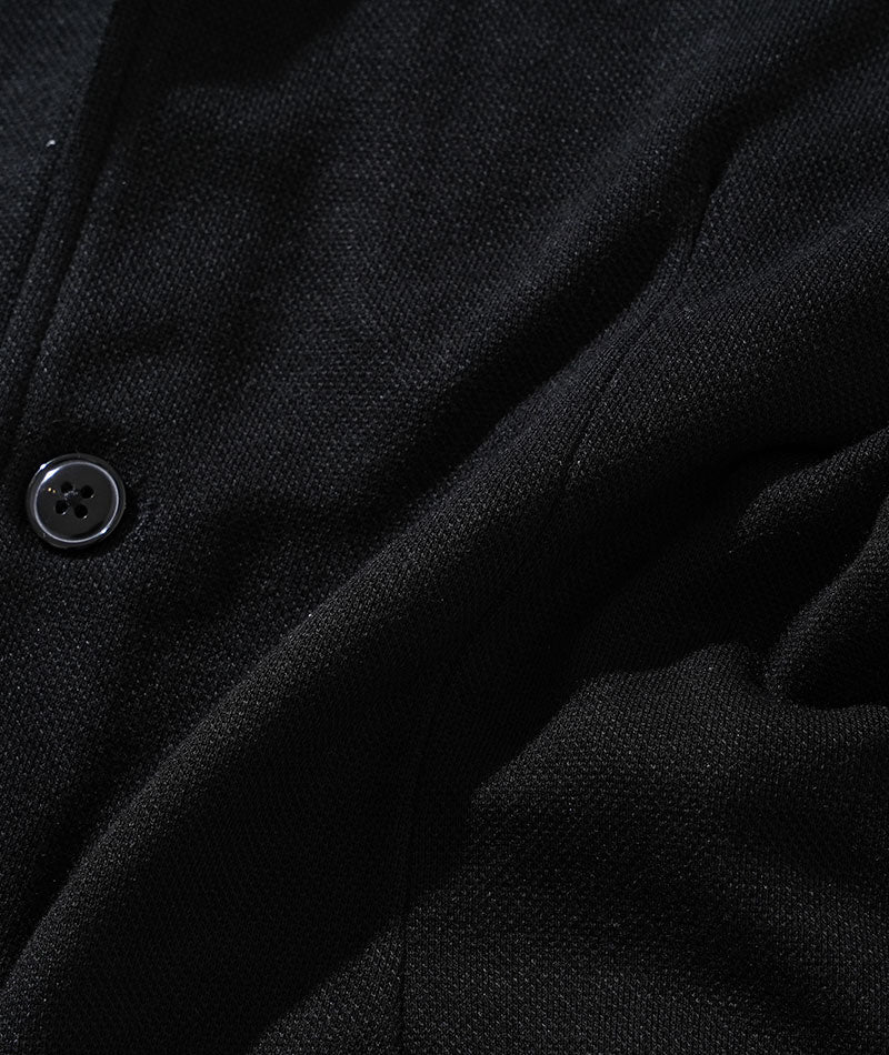 変わり織りラインデザインイタリアンスタンドカラー長袖ジャケット