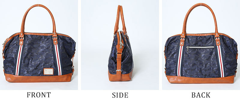 シャドーカモフラージュ柄トリコロールライン2WAYバッグ