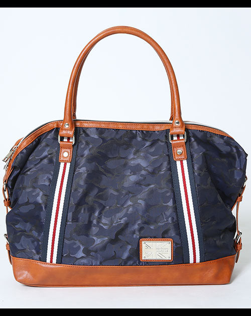 シャドーカモフラージュ柄トリコロールライン2WAYバッグ