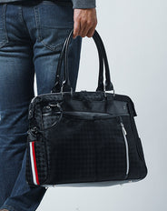 PUレザー使いナイロントートバッグ