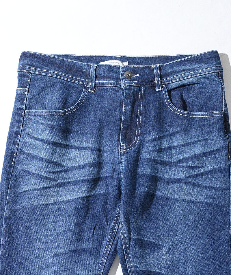 ヒゲ ハチノス ヴィンテージ加工スキニージーンズ