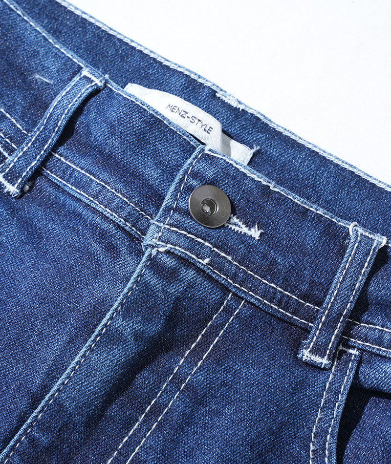 ヒゲ ハチノス ヴィンテージ加工スキニージーンズ