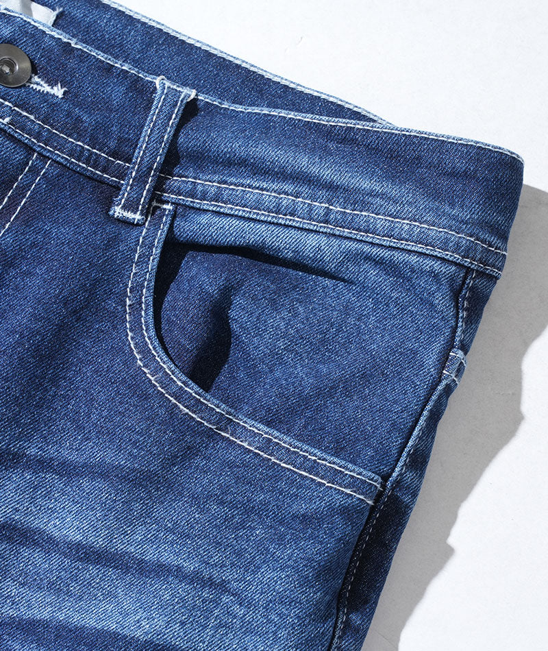 ヒゲ ハチノス ヴィンテージ加工スキニージーンズ