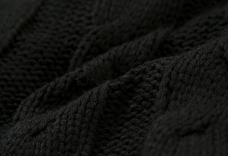 ケーブル編みデザインニットスヌード