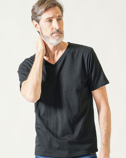50代・60代向け 接触冷感Vネック・クルーネック半袖Tシャツ