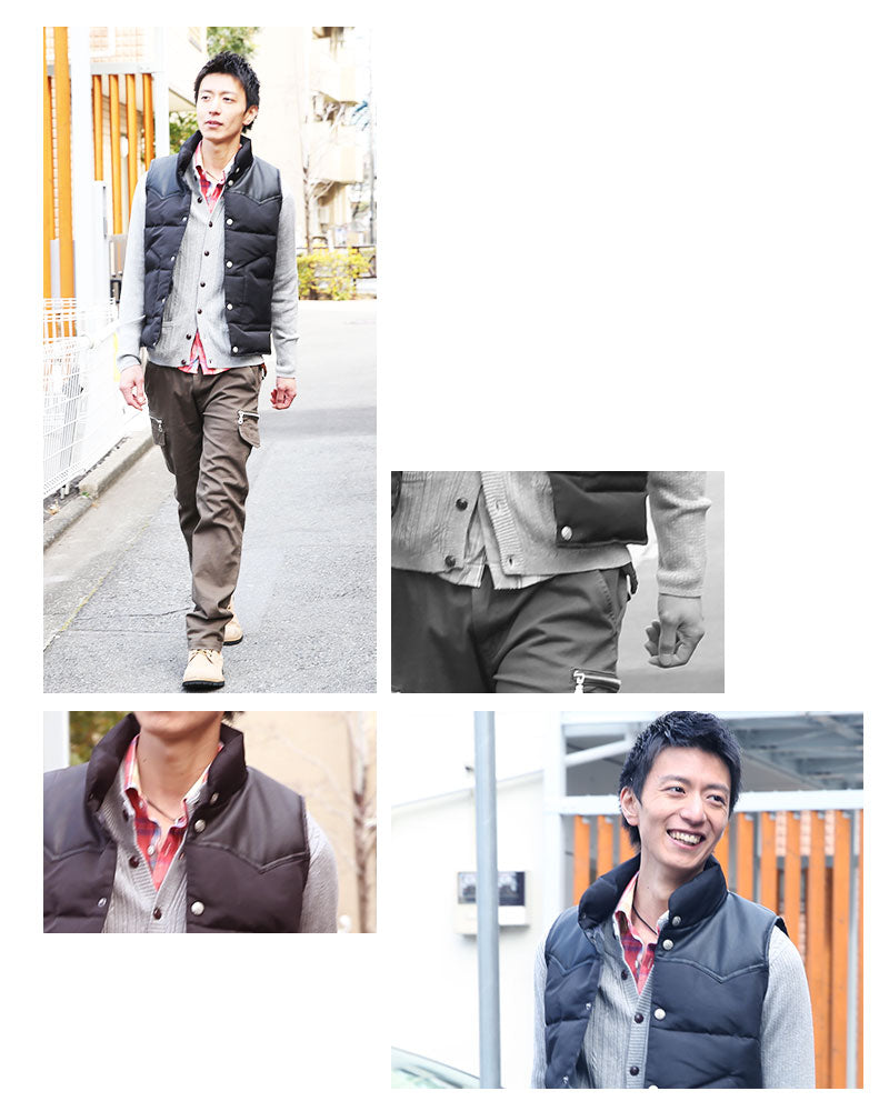 タータンチェックシワ加工麻混シャツ　日本製