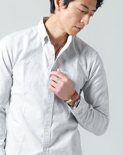 6月の服装におすすめ!50代メンズのパステルカラー長袖シャツ