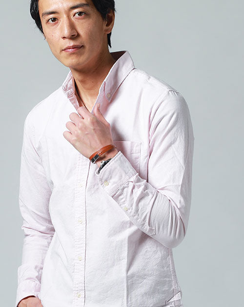 6月の服装におすすめ!50代メンズのパステルカラー長袖シャツ
