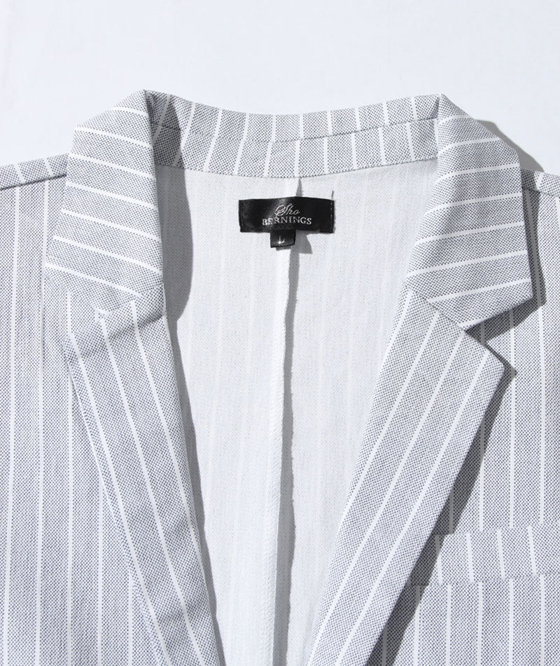 グレー Mサイズ ジャケット ストライプ付き MSGM｜ストライプオーバーサイズジャケット