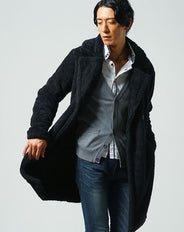 ボア素材ロングPコート