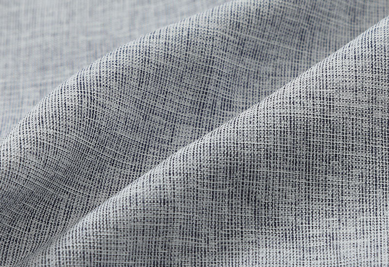 シャンブレー素材ワイヤー入りスタンドカラーシャツ