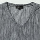 膨れ杢スラブ素材半袖VネックTシャツ