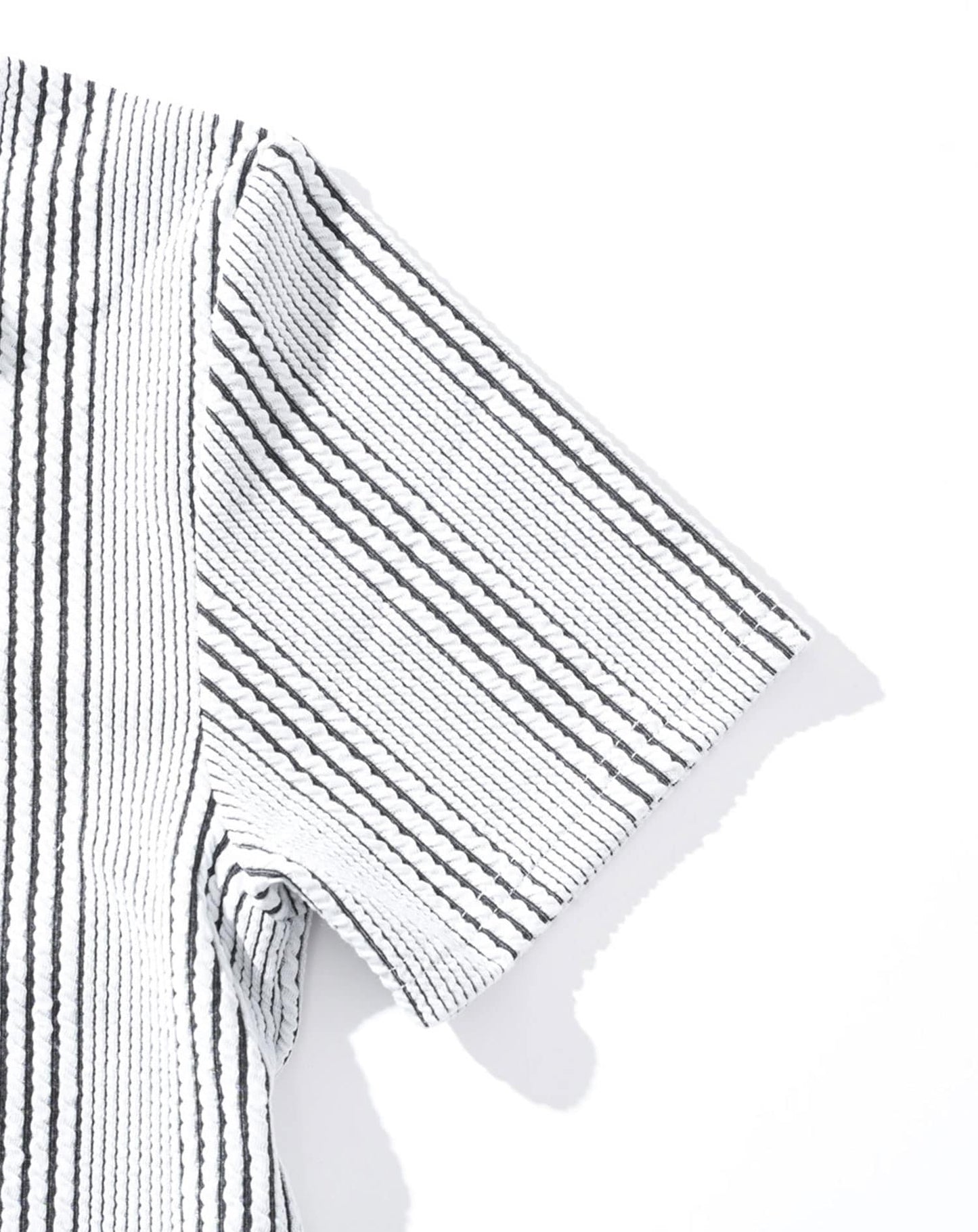 総柄セットアップ　ハーフジップ半袖ポロシャツ×イージーアンクルパンツ