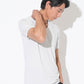 スリムフィットケーブル編み半袖Tシャツ