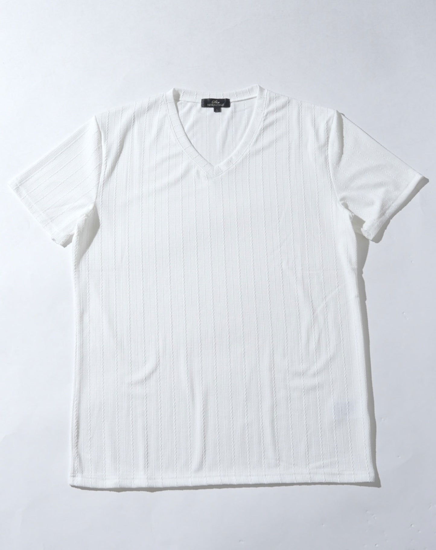 スリムフィットケーブル編み半袖Tシャツ