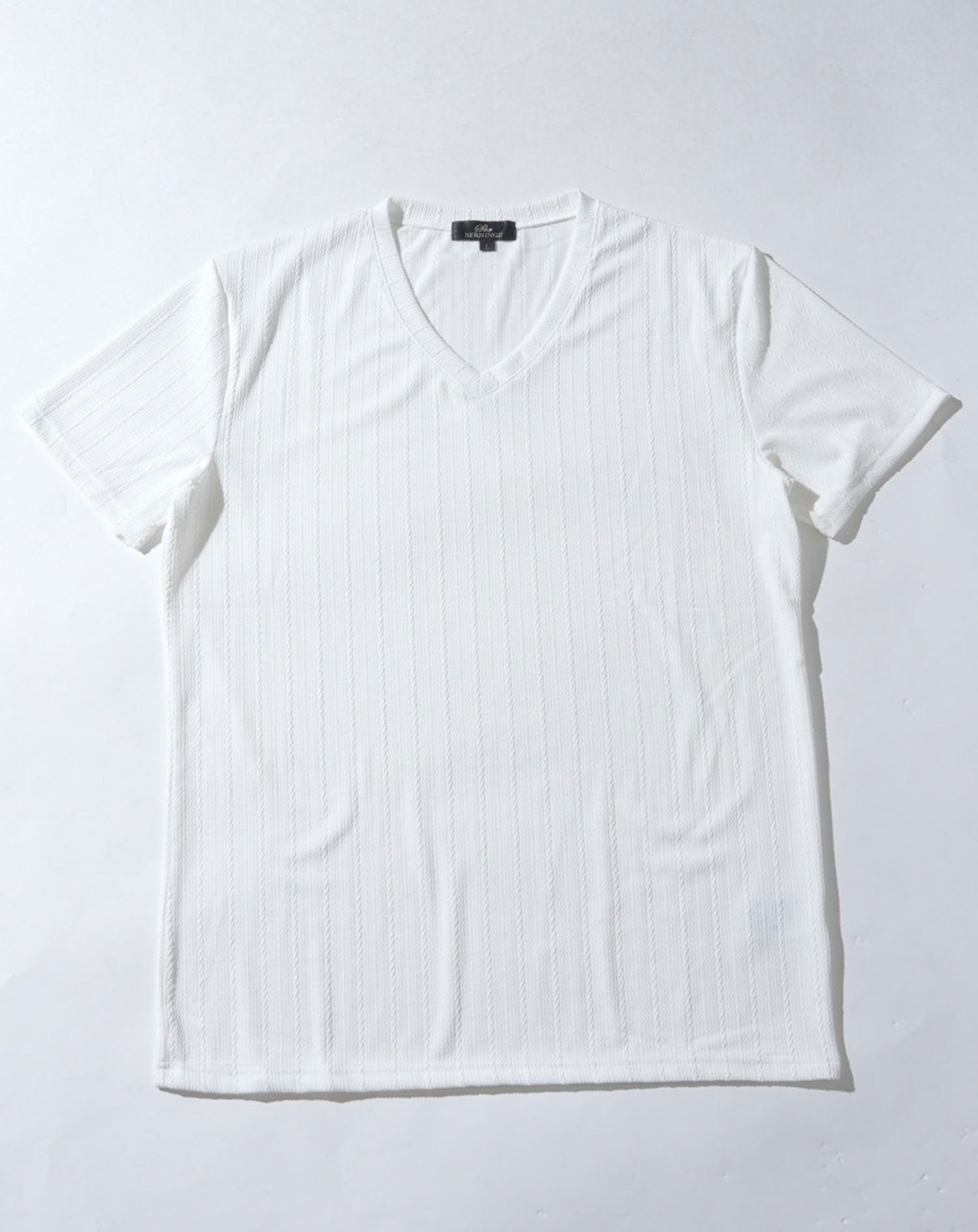 スリムフィットケーブル編み半袖Tシャツ