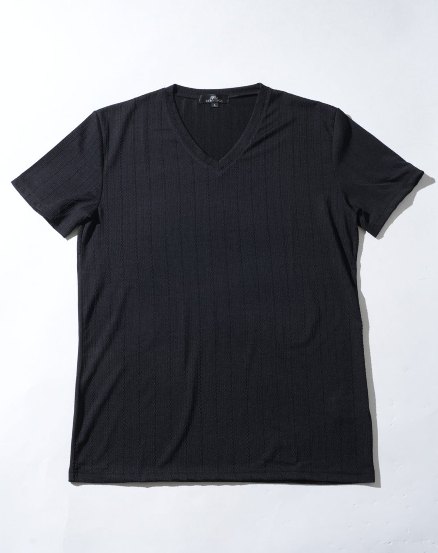 スリムフィットケーブル編み半袖Tシャツ