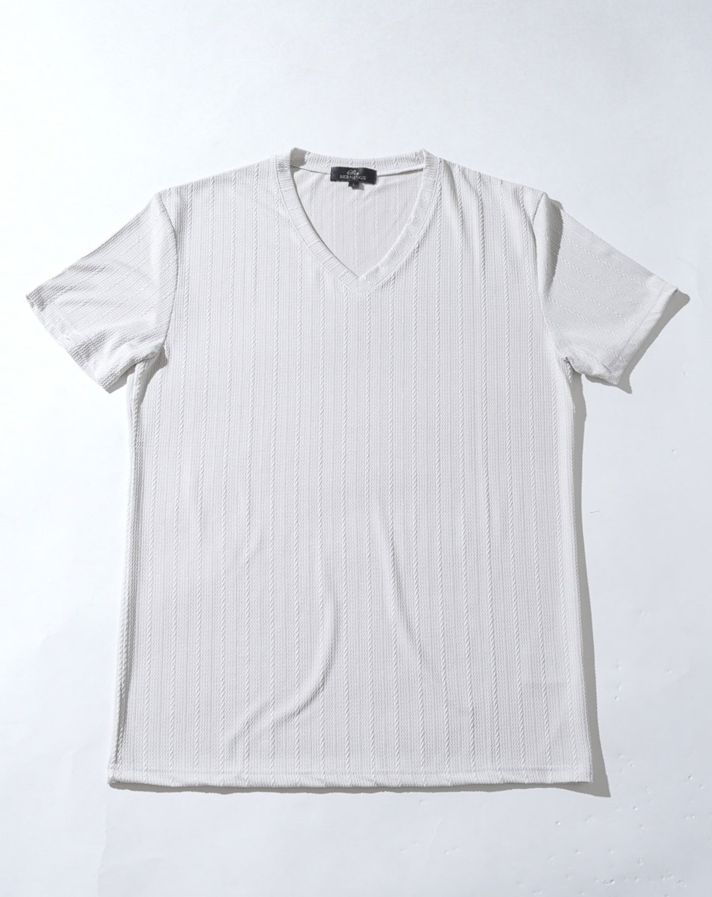 スリムフィットケーブル編み半袖Tシャツ