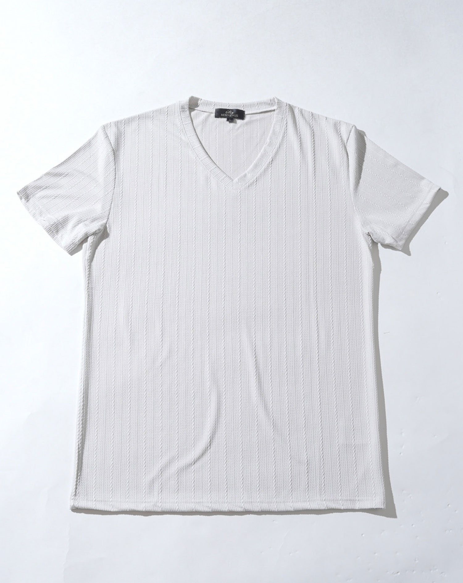 スリムフィットケーブル編み半袖Tシャツ