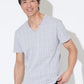 ラフヘリンボーンVネック半袖Tシャツ