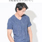 ケーブルVネック半袖Tシャツ