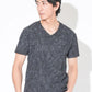 ケーブルVネック半袖Tシャツ
