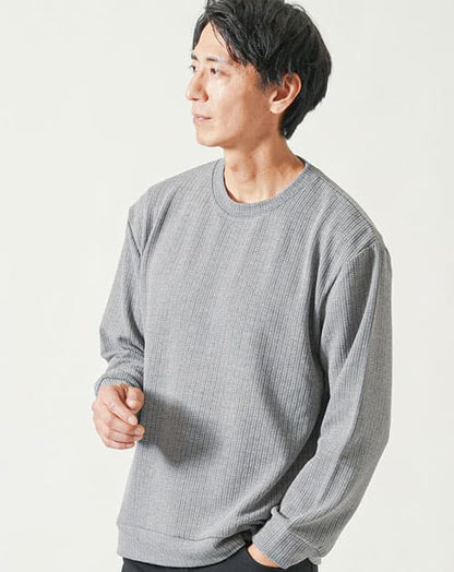 ストライプジャガードニットソートレーナー