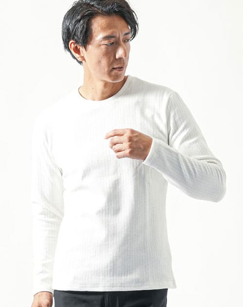 ストライプジャガードニットソートレーナー