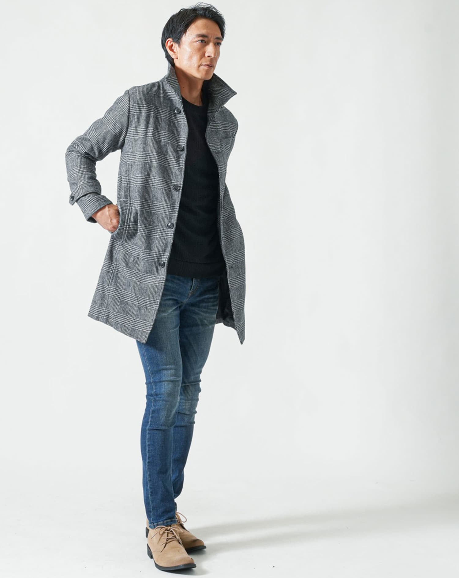 ストライプジャガードニットソートレーナー