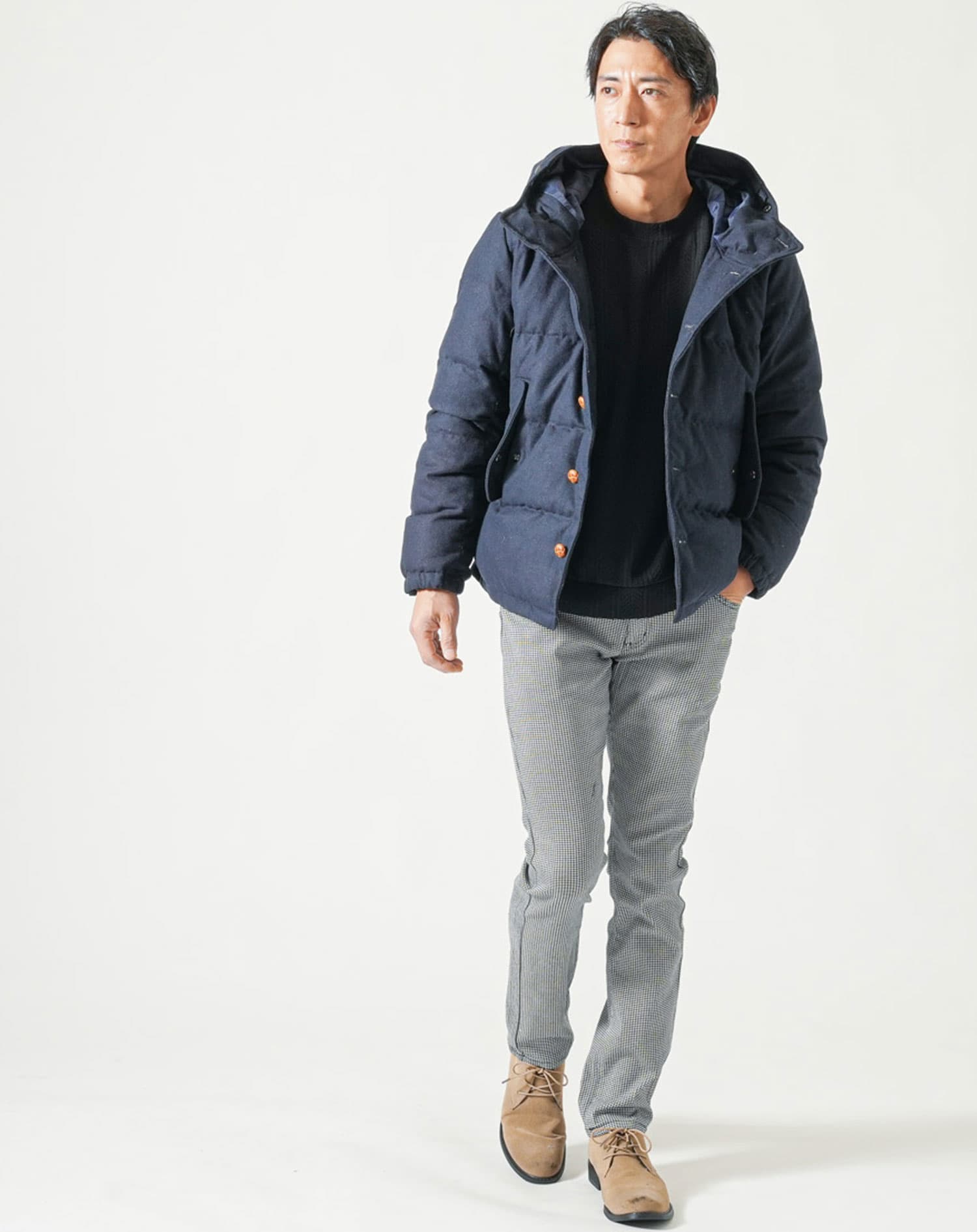 ストライプジャガードニットソートレーナー