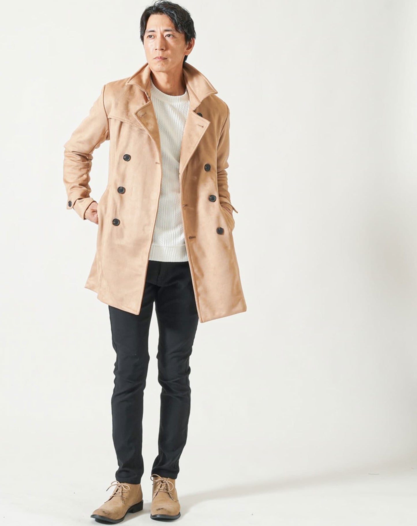 ストライプジャガードニットソートレーナー