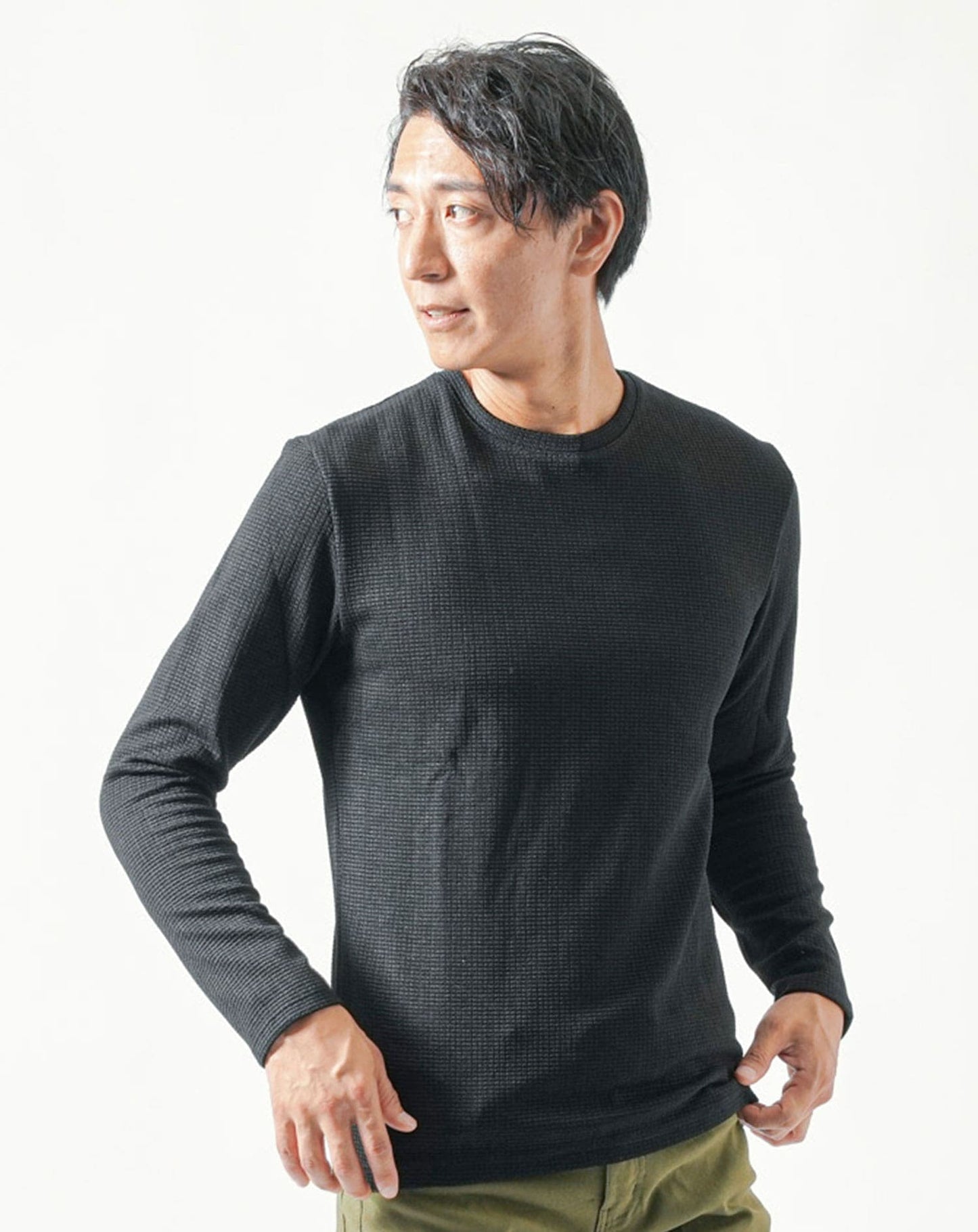 ストライプジャガードニットソートレーナー