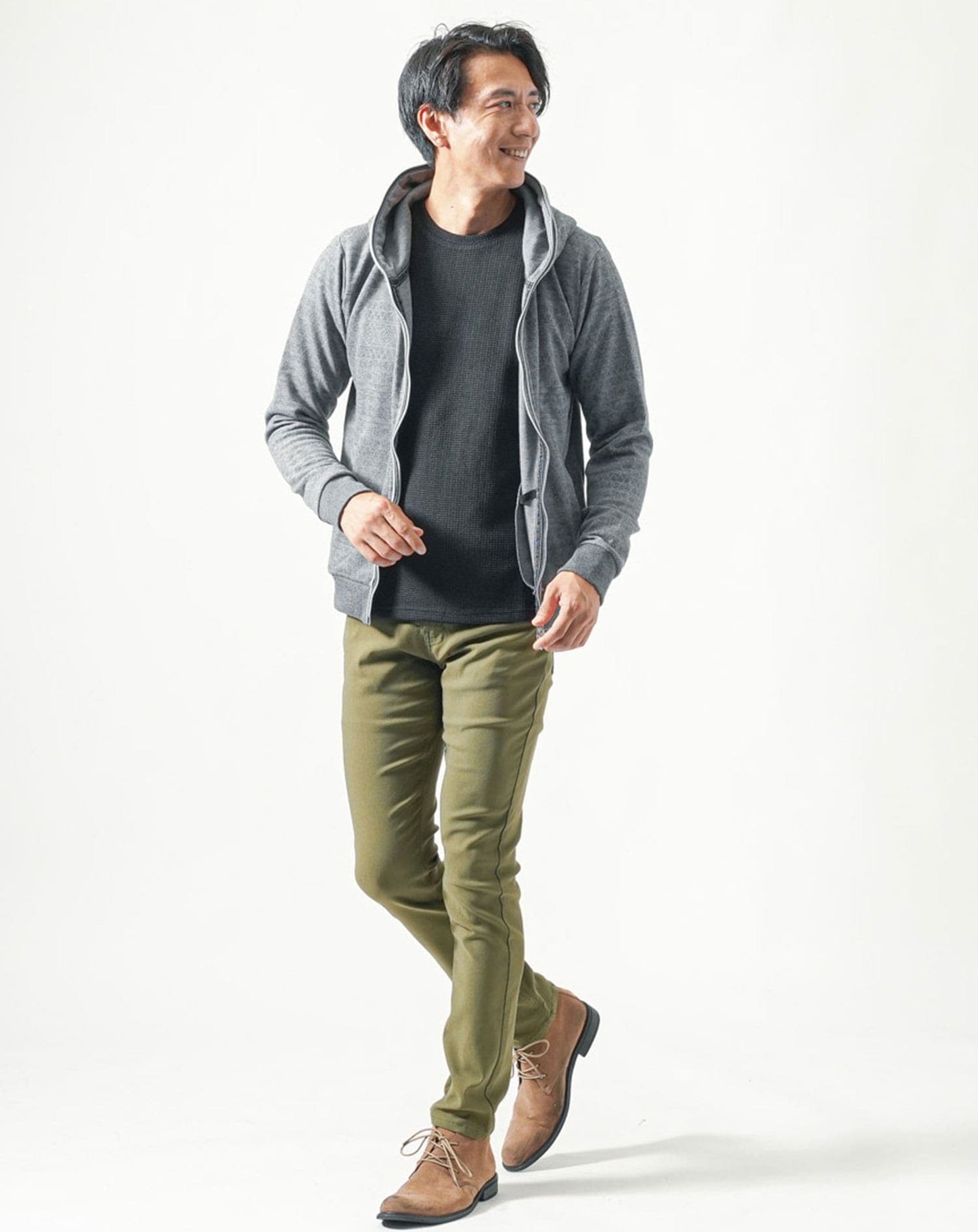 ストライプジャガードニットソートレーナー