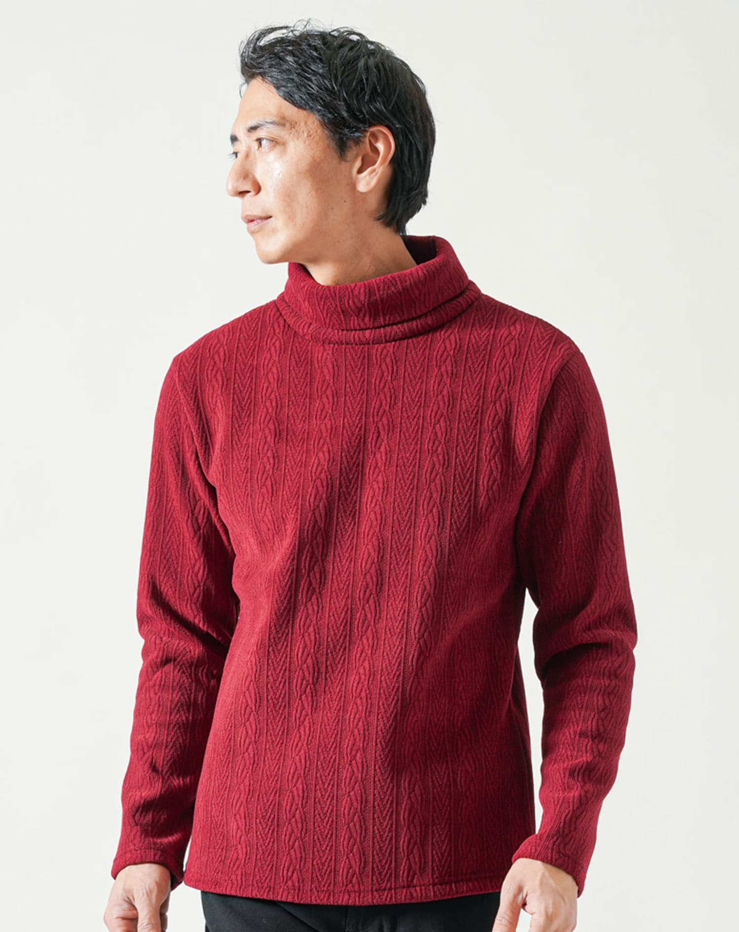 ワインレッド/赤ニット・セーターメンズ 春/夏/秋/冬 【40代50代30代に