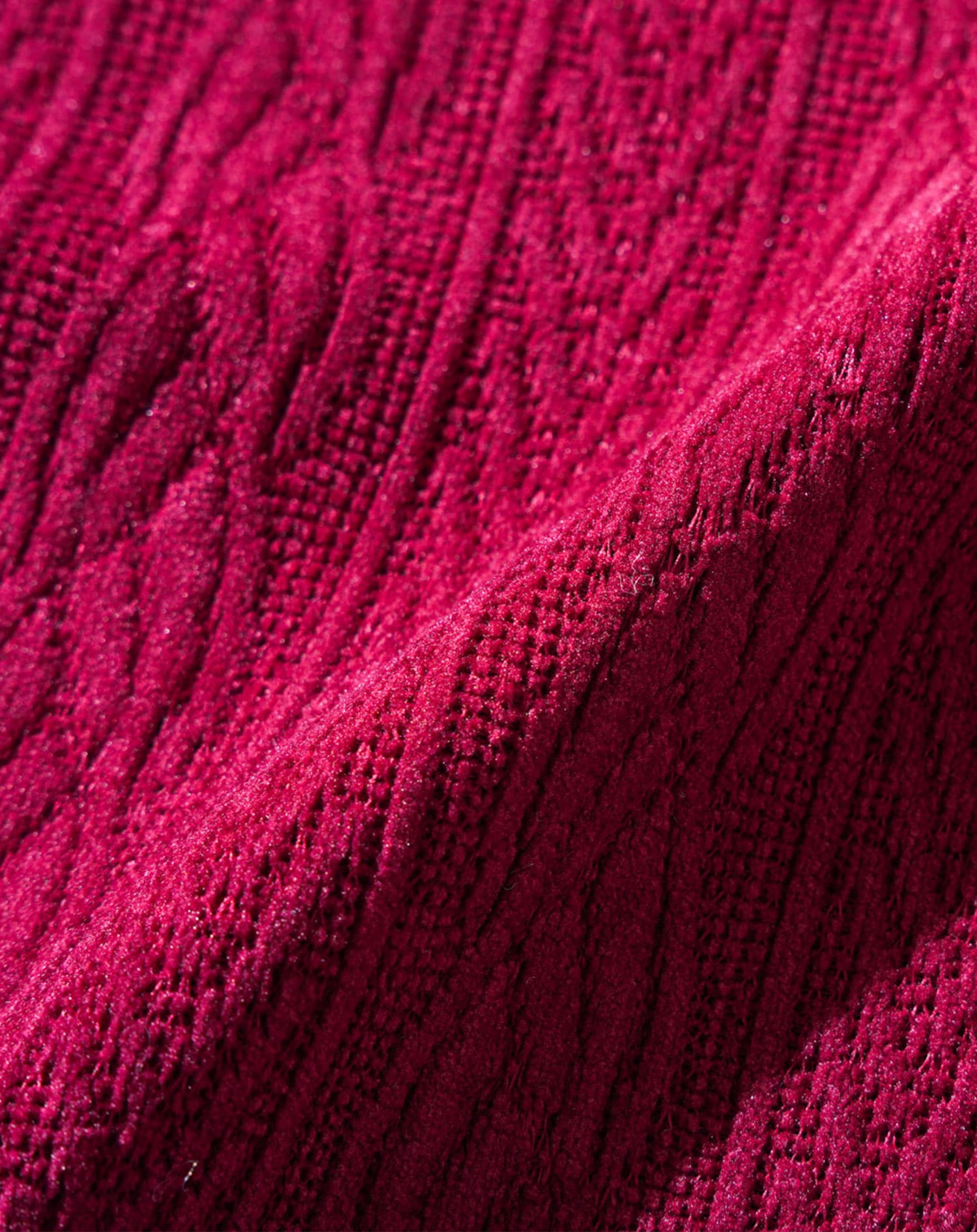 モール裏起毛ケーブル柄タートルネック長袖ニット