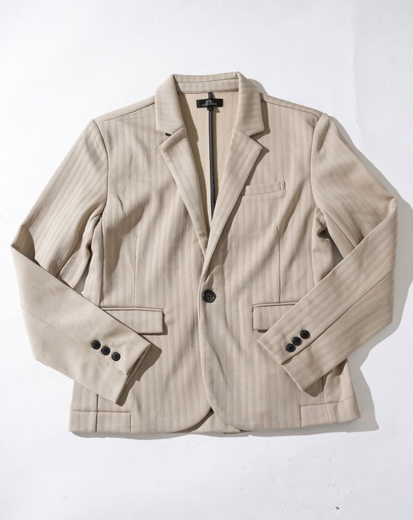 ソフトヘリンボーン長袖テーラードジャケット