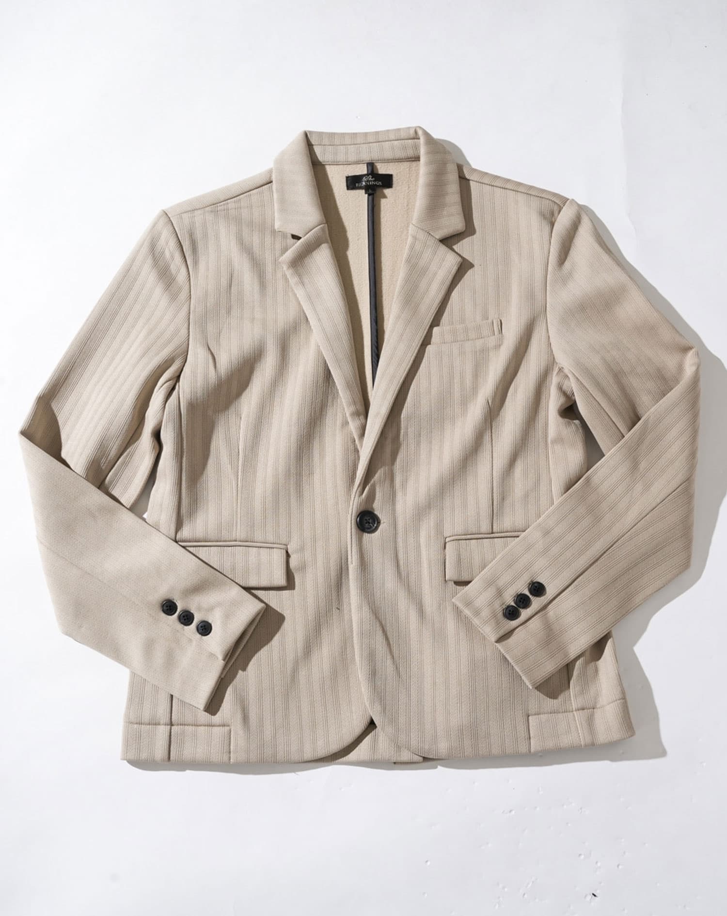 ソフトヘリンボーン長袖テーラードジャケット