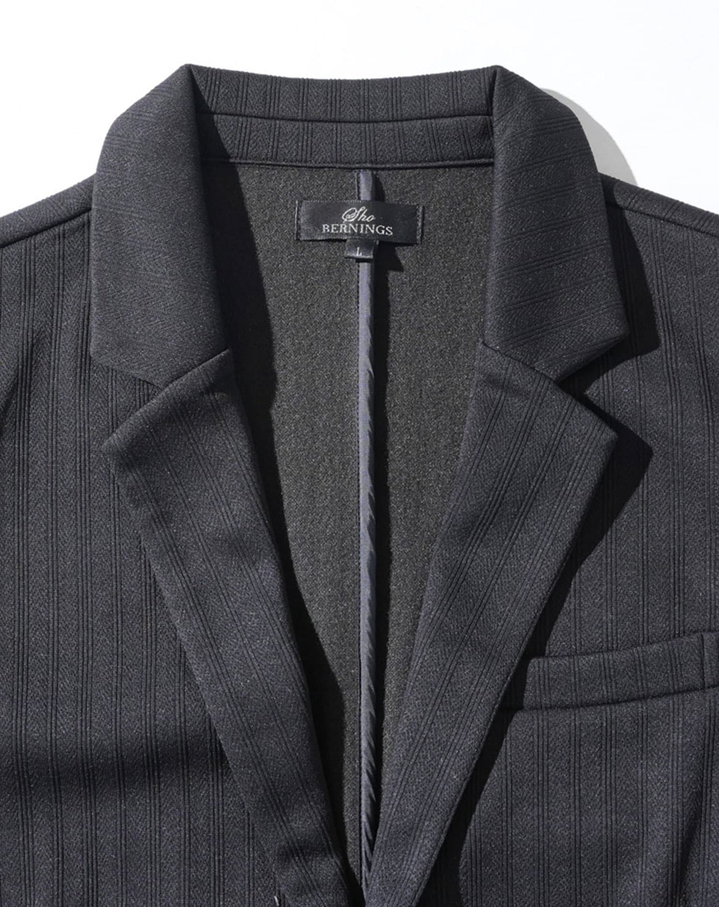 ソフトヘリンボーン長袖テーラードジャケット