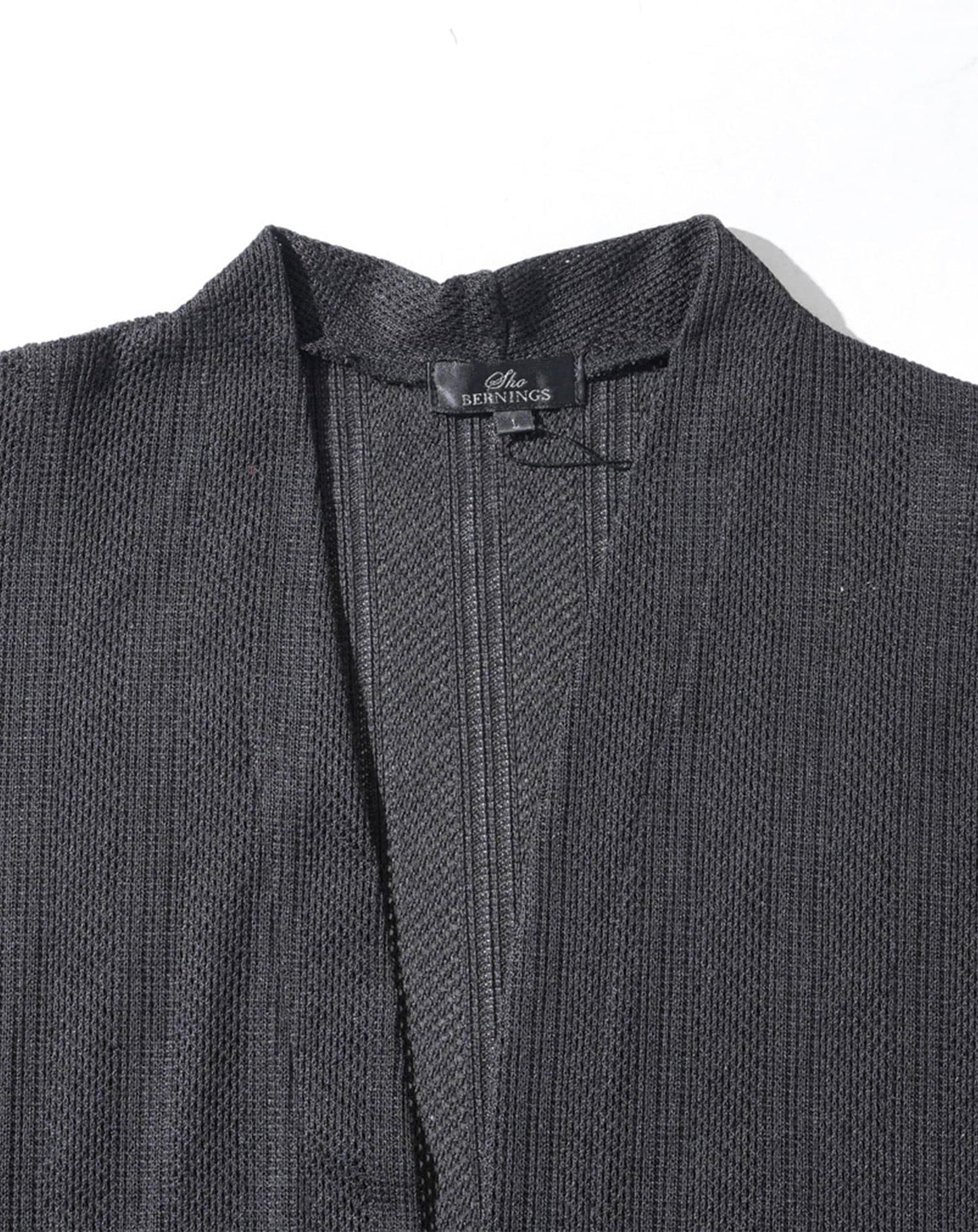 ジャガードニットソー長袖カーディガン