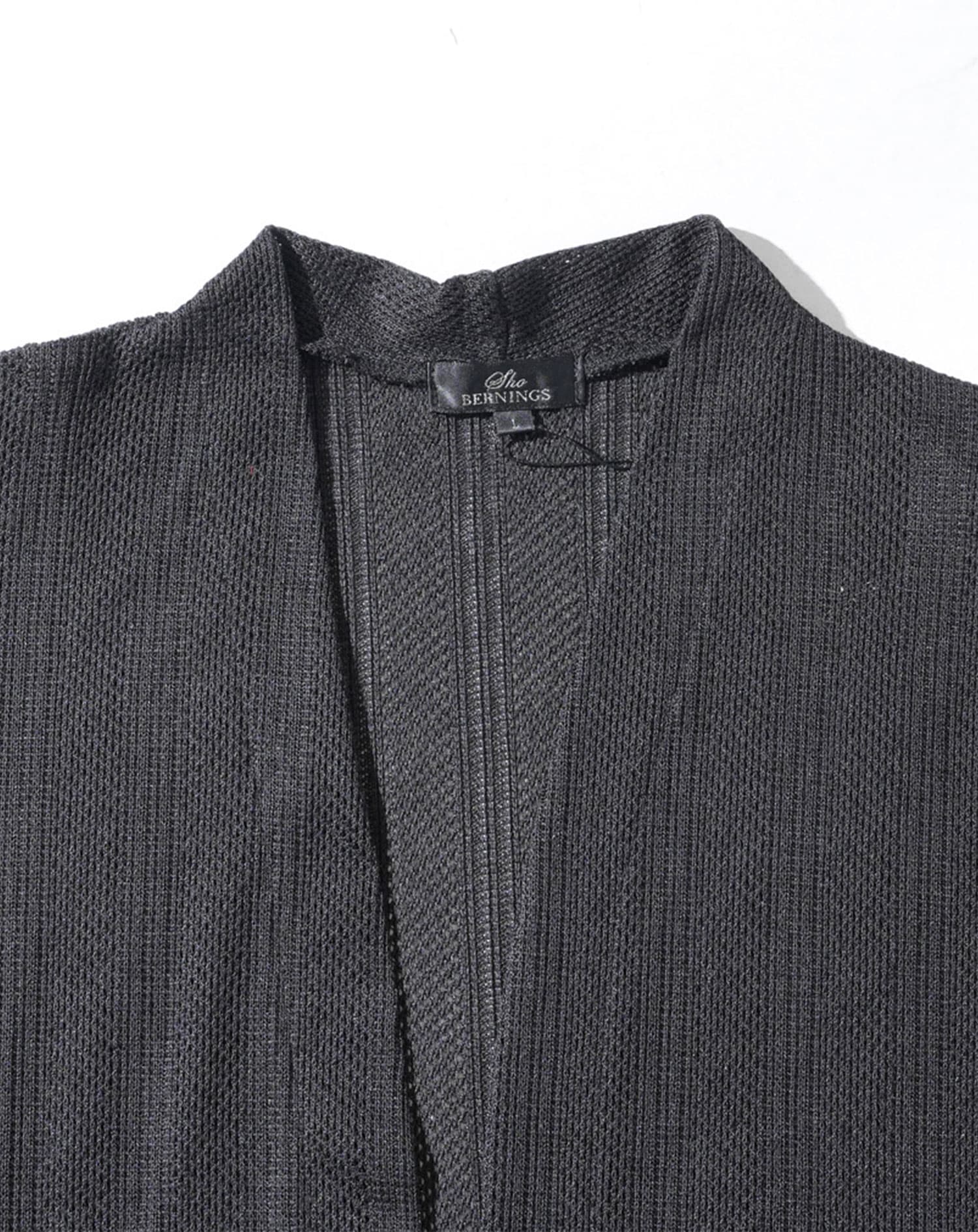 ジャガードニットソー長袖カーディガン