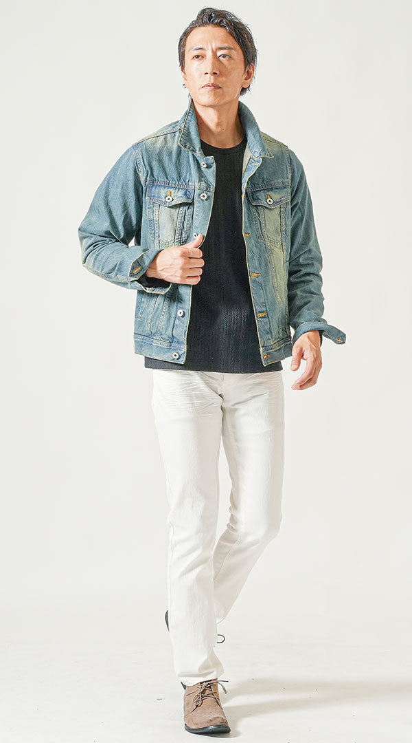 デニムジャケット メンズ コーディネート