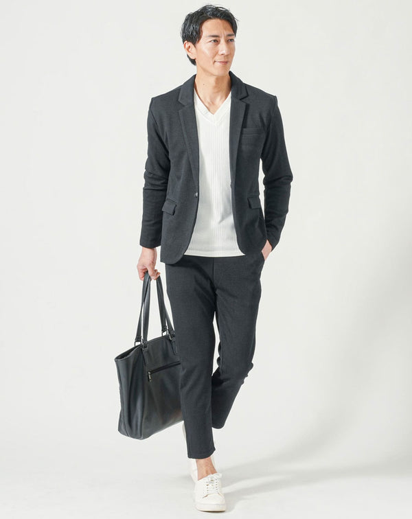 スモールジャガード生地×アンクルパンツセットアップ