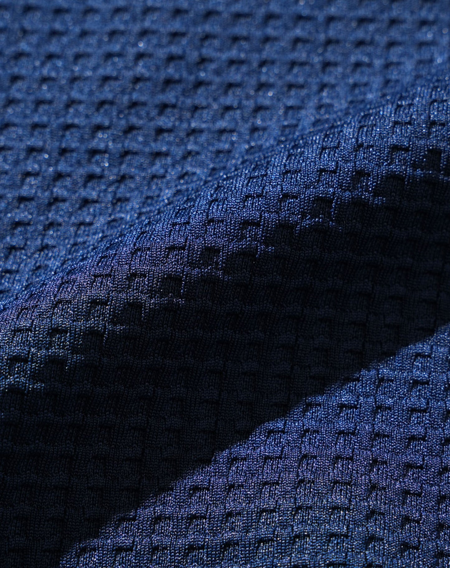 膨れワッフルワイヤー入りイタリアンスタンドカラー半袖ポロシャツ