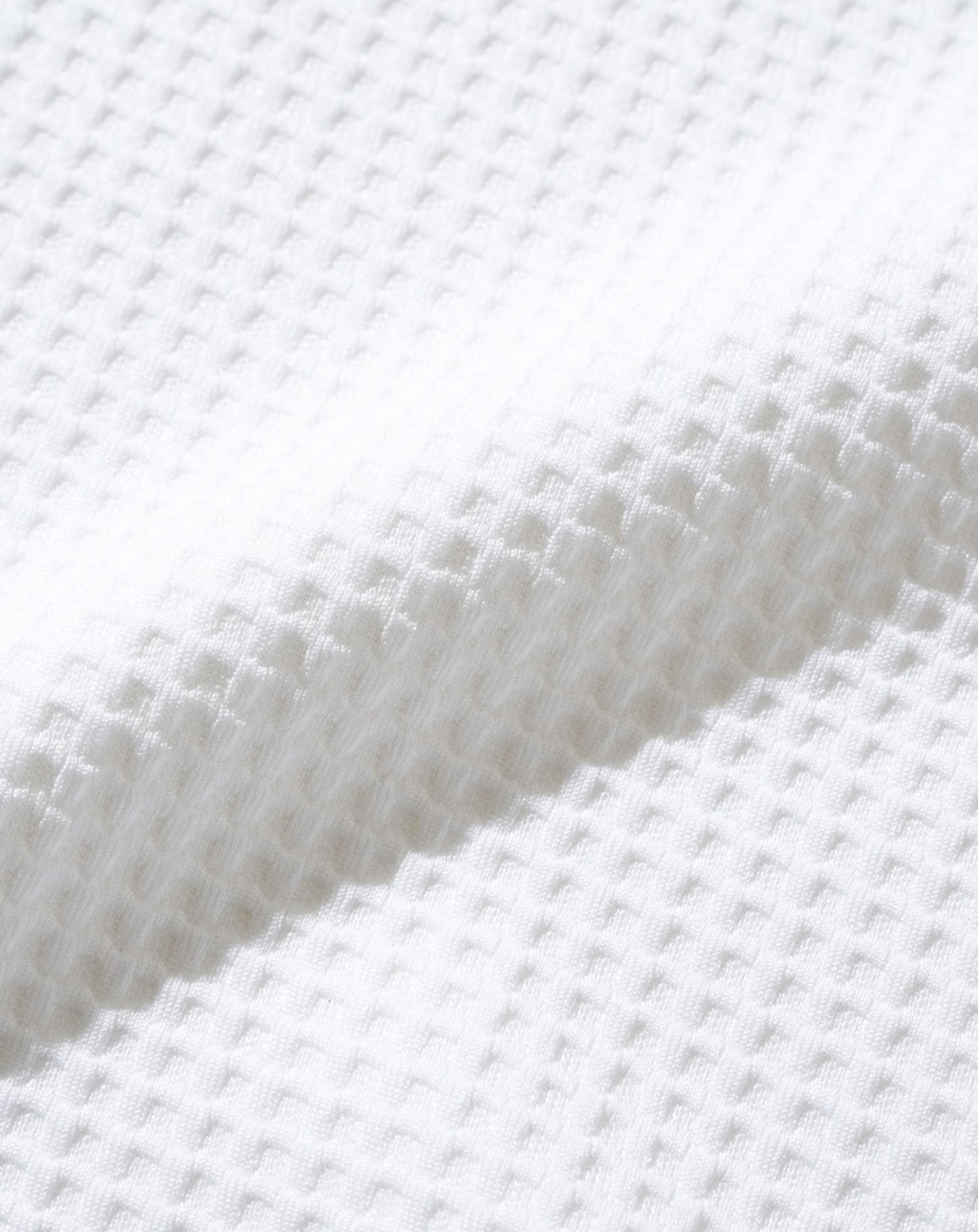 膨れワッフルワイヤー入りイタリアンスタンドカラー半袖ポロシャツ