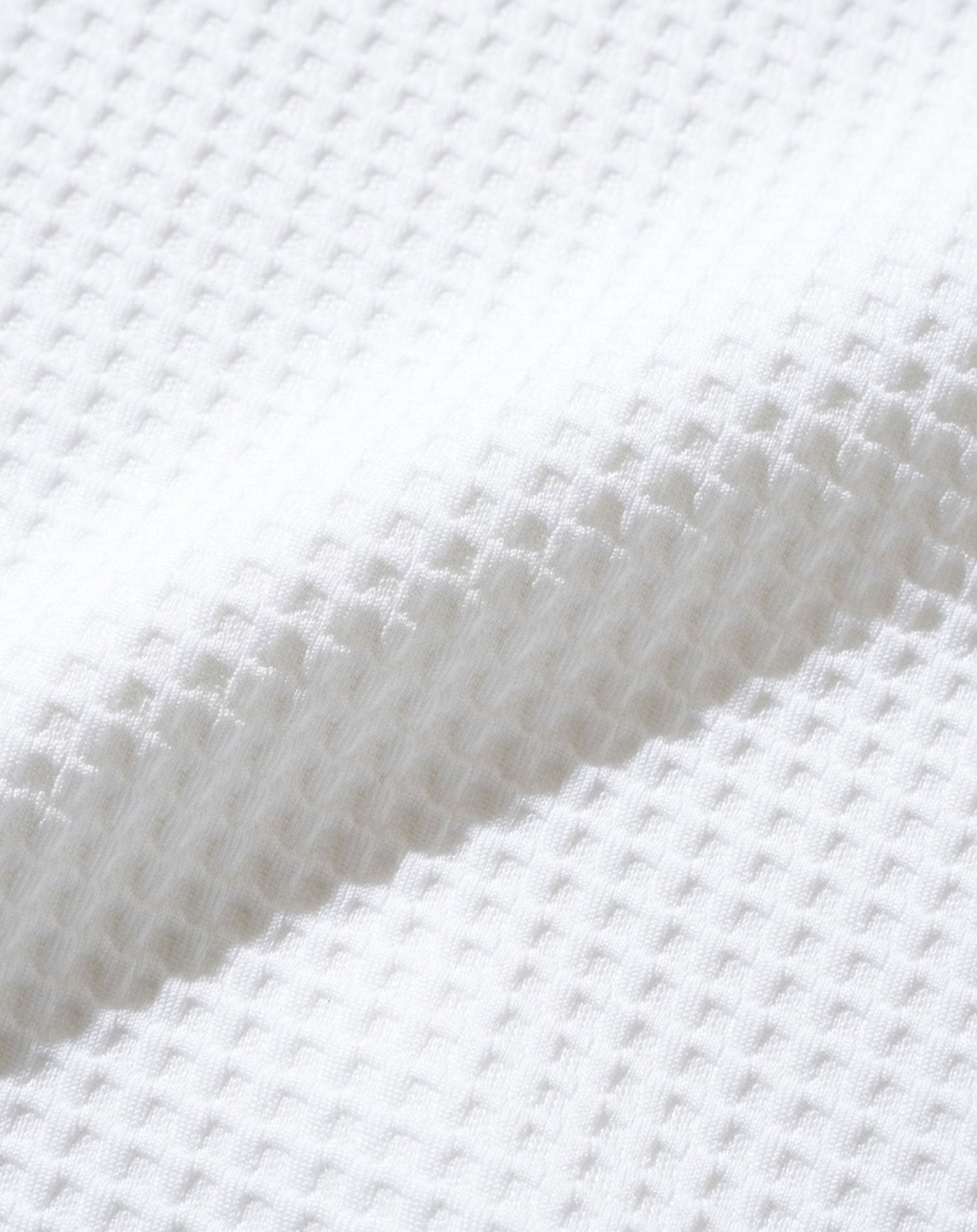 膨れワッフルワイヤー入りイタリアンスタンドカラー半袖ポロシャツ