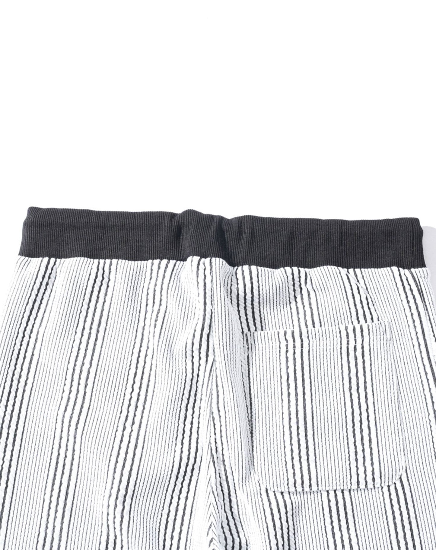 ストライプジャガードストレッチテーパードイージーアンクルパンツ