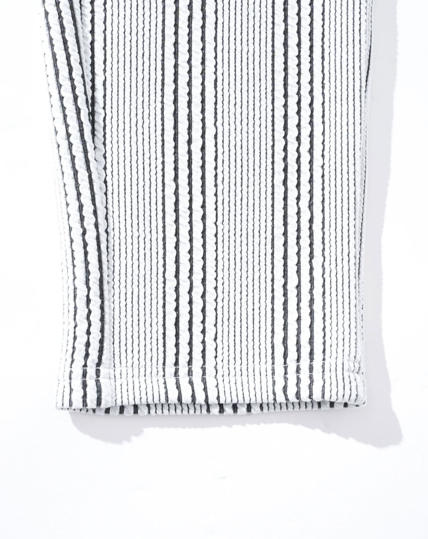 ストライプジャガードストレッチテーパードイージーアンクルパンツ