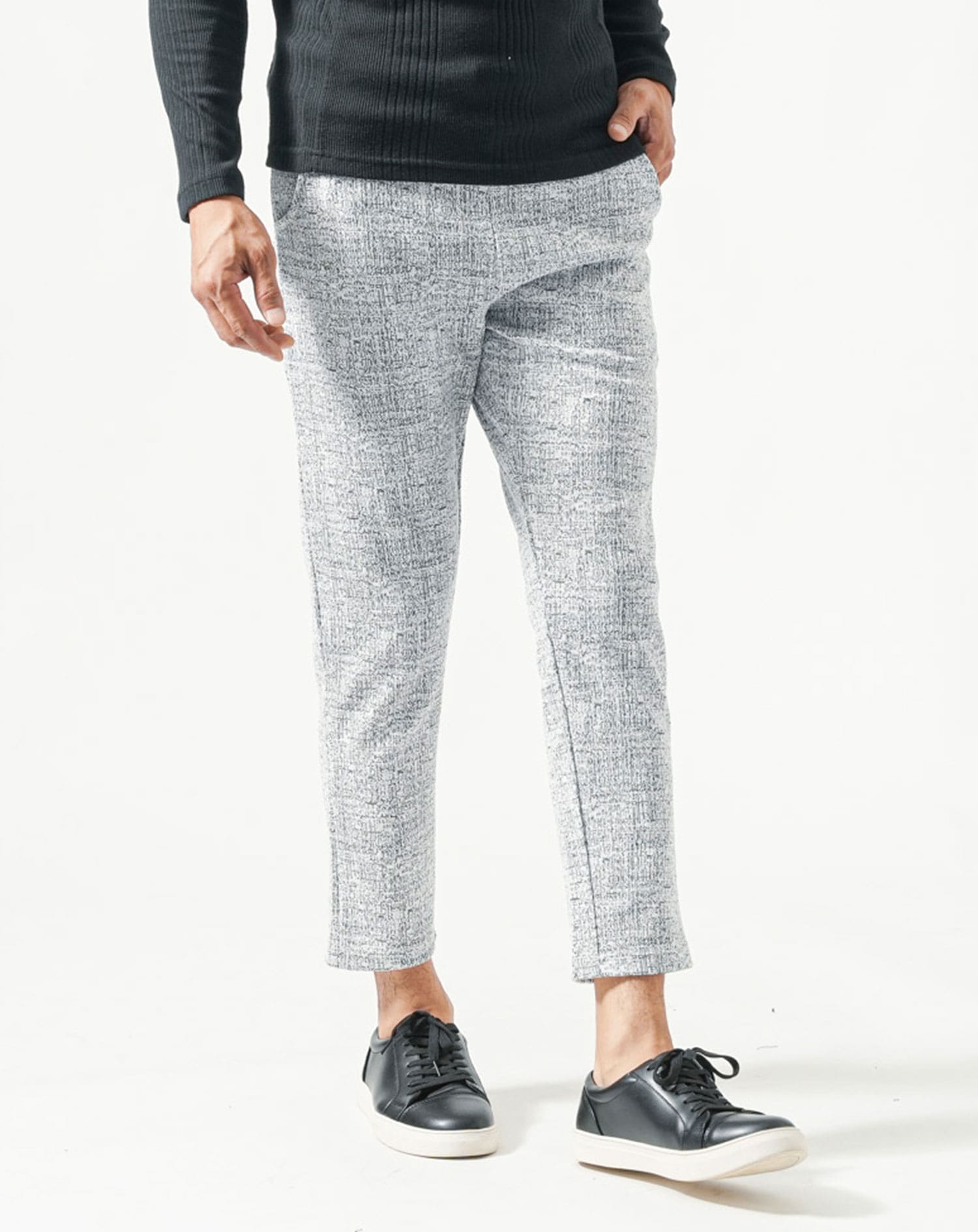 セットアップ かすれジャガード長袖テーラードジャケット×アンクル